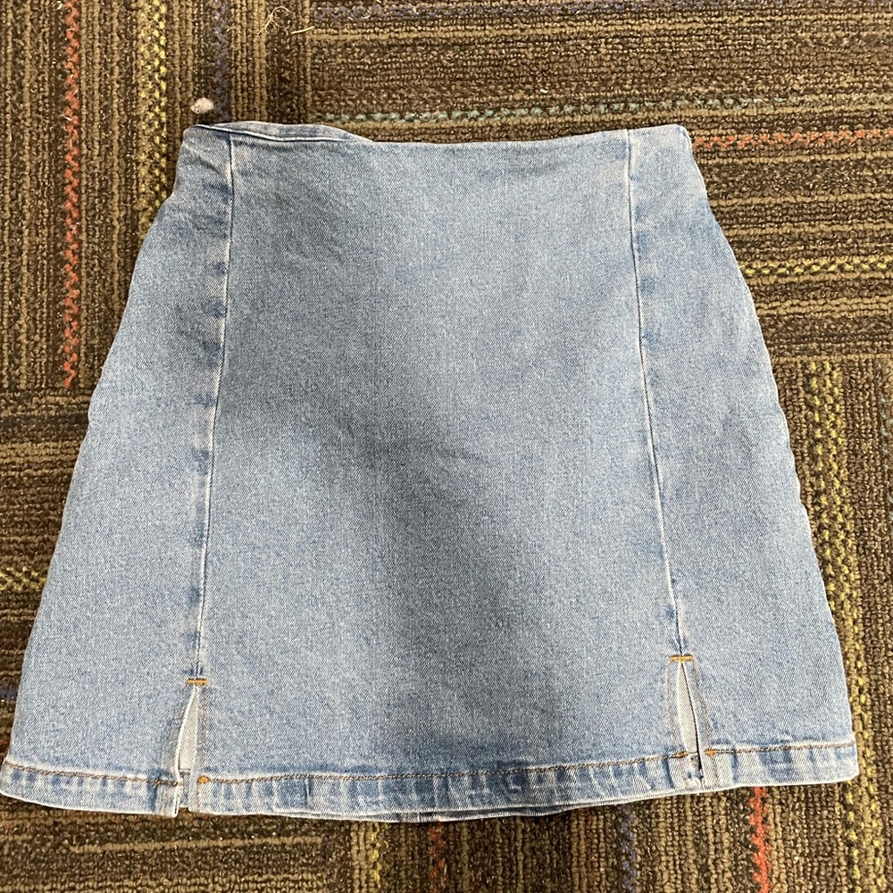 Brandy Melville, blue denim mini skirt, XS